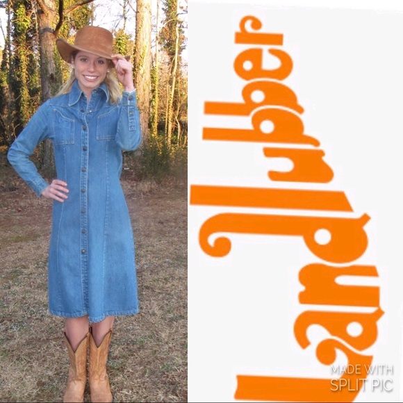 Vintage 70's Landlubber denim dress - Picture 2 of 7